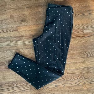 Chico’s Black with white polka dot leggings.
